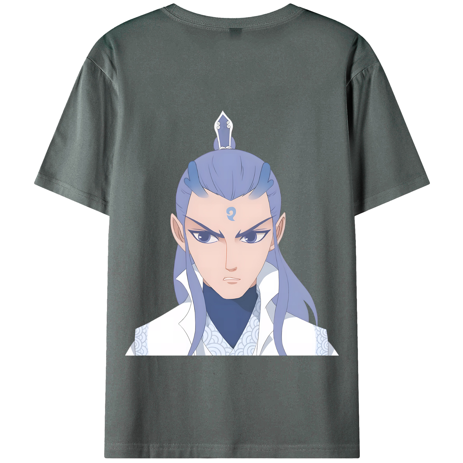 （画像用） Ne Zha 2 ナタ 魔童の大暴れ 綿100％半袖Tシャツ（背面プリント）